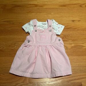 OshKosh B'gosh Pink Striped Dress with White Top
